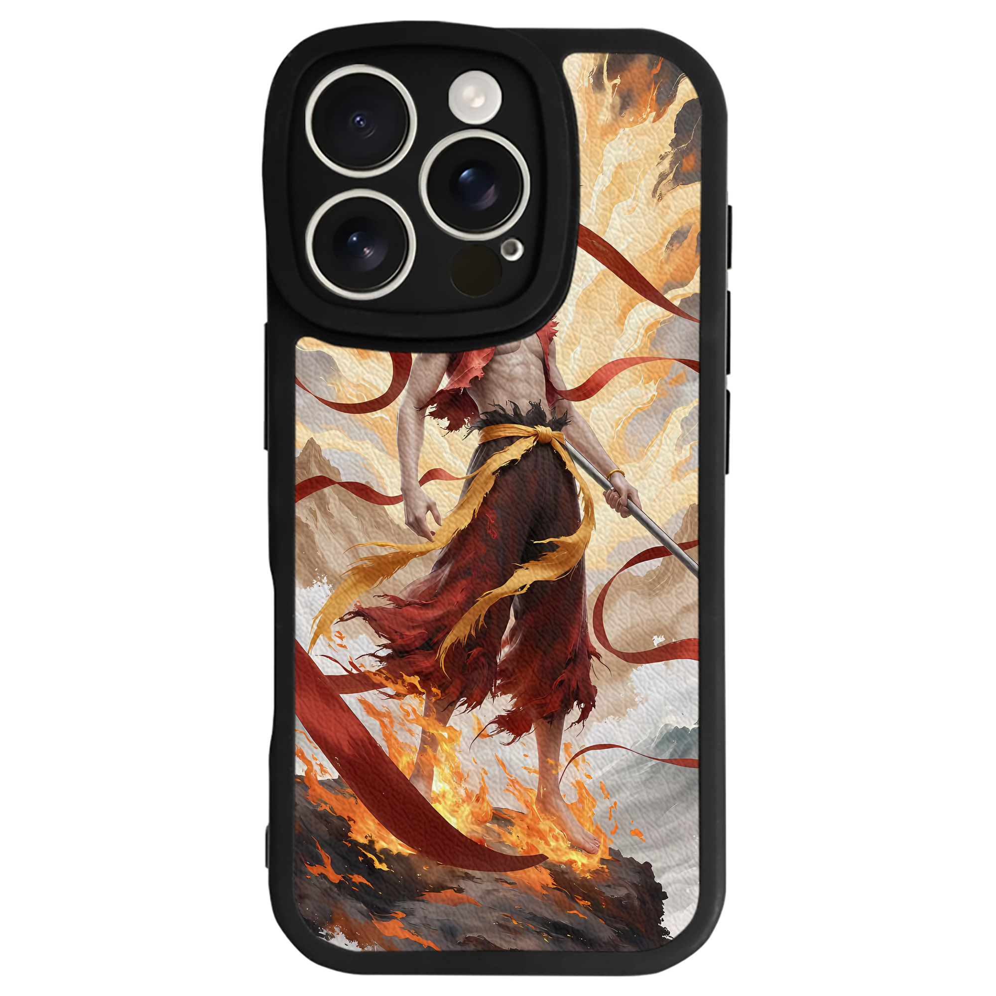 （画像用） Ne Zha 2 ナタ 魔童の大暴れ 【iPhone 16シリーズ対応】シリコンスマホケース（レザー調） 材質：シリコン